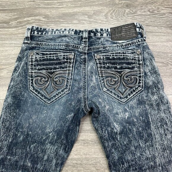 Affliction Men's ACE Jeans Size 30 (32x33 Actual) Distressed Thrashed Grunge - Picture 12 of 16